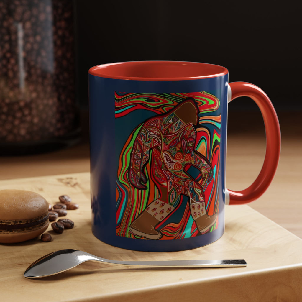 Bigfoot Wearing Mushroom Boots Coffee Mug