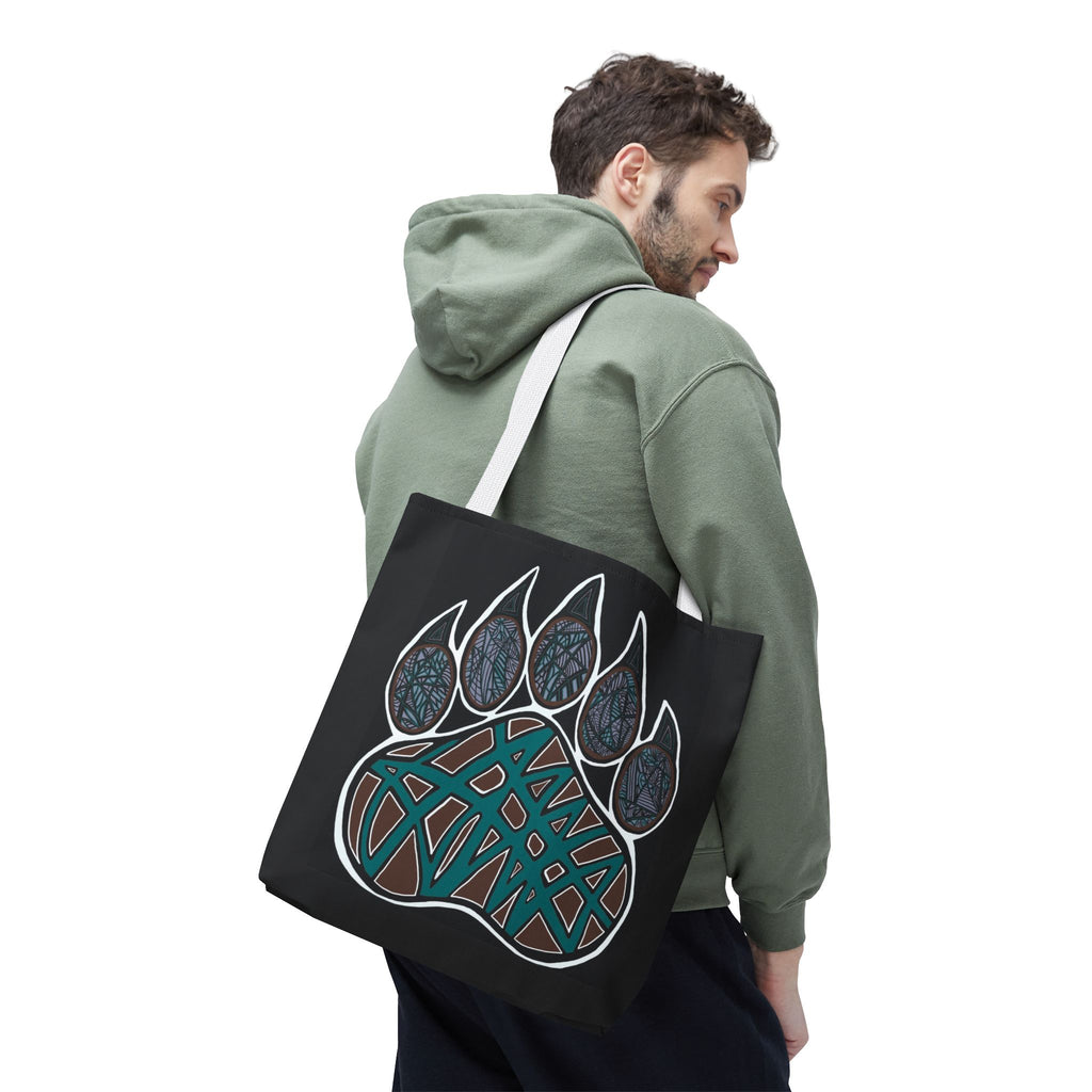 Bear Paw Abstract Art Tote Bag