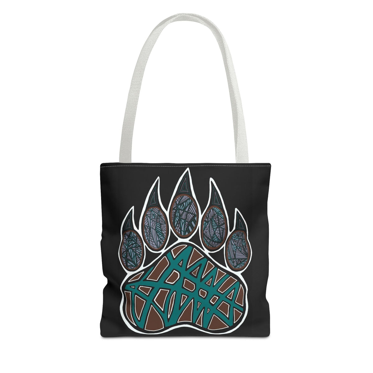 Bear Paw Abstract Art Tote Bag