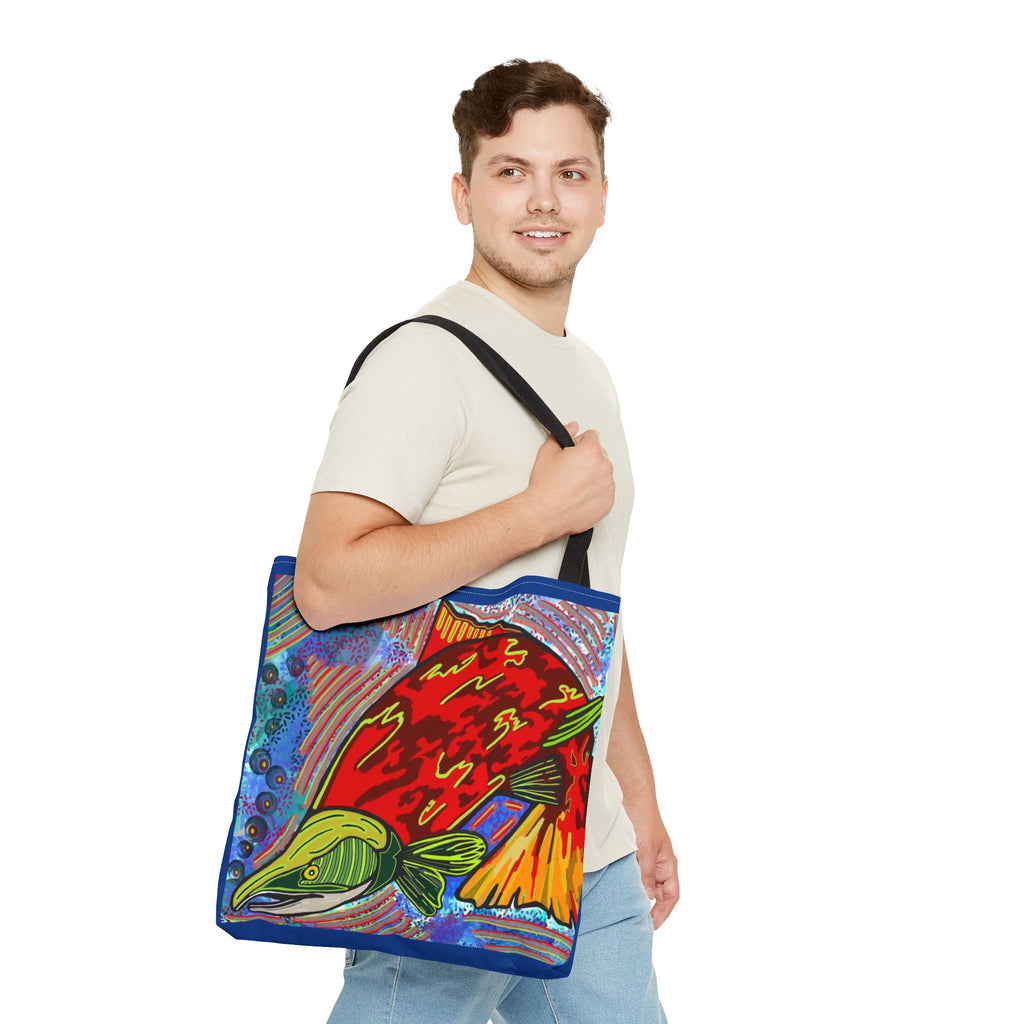 Colorful Fish Tote Bag - Vibrant Design for Beach Days & Eco-Friendly Shopping
