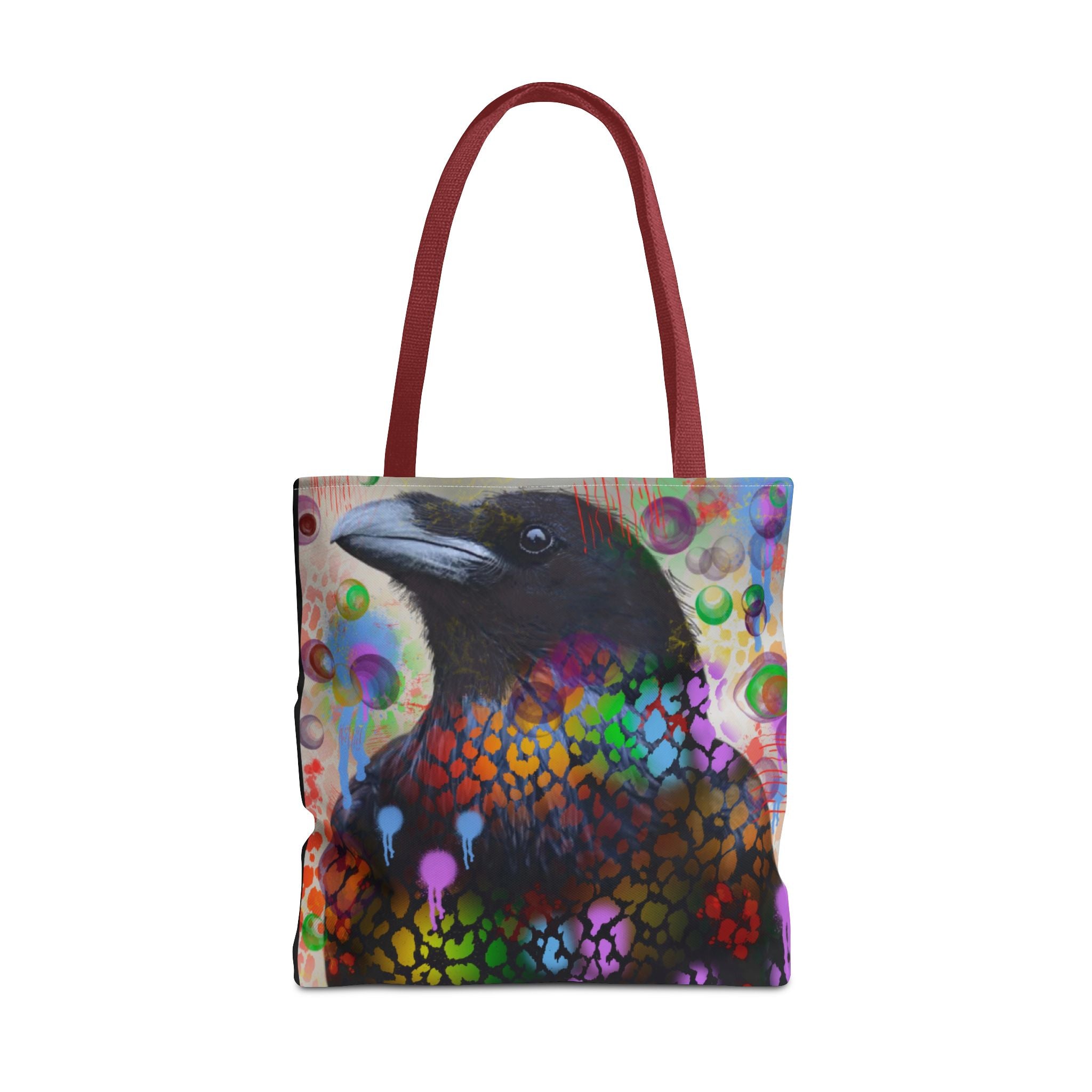 Colorful Raven Tote Bag - Stylish Artful Design for Nature Enthusiasts