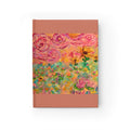 Floral Sunrise Hardcover Journal — Pink Impressionist Garden Notebook