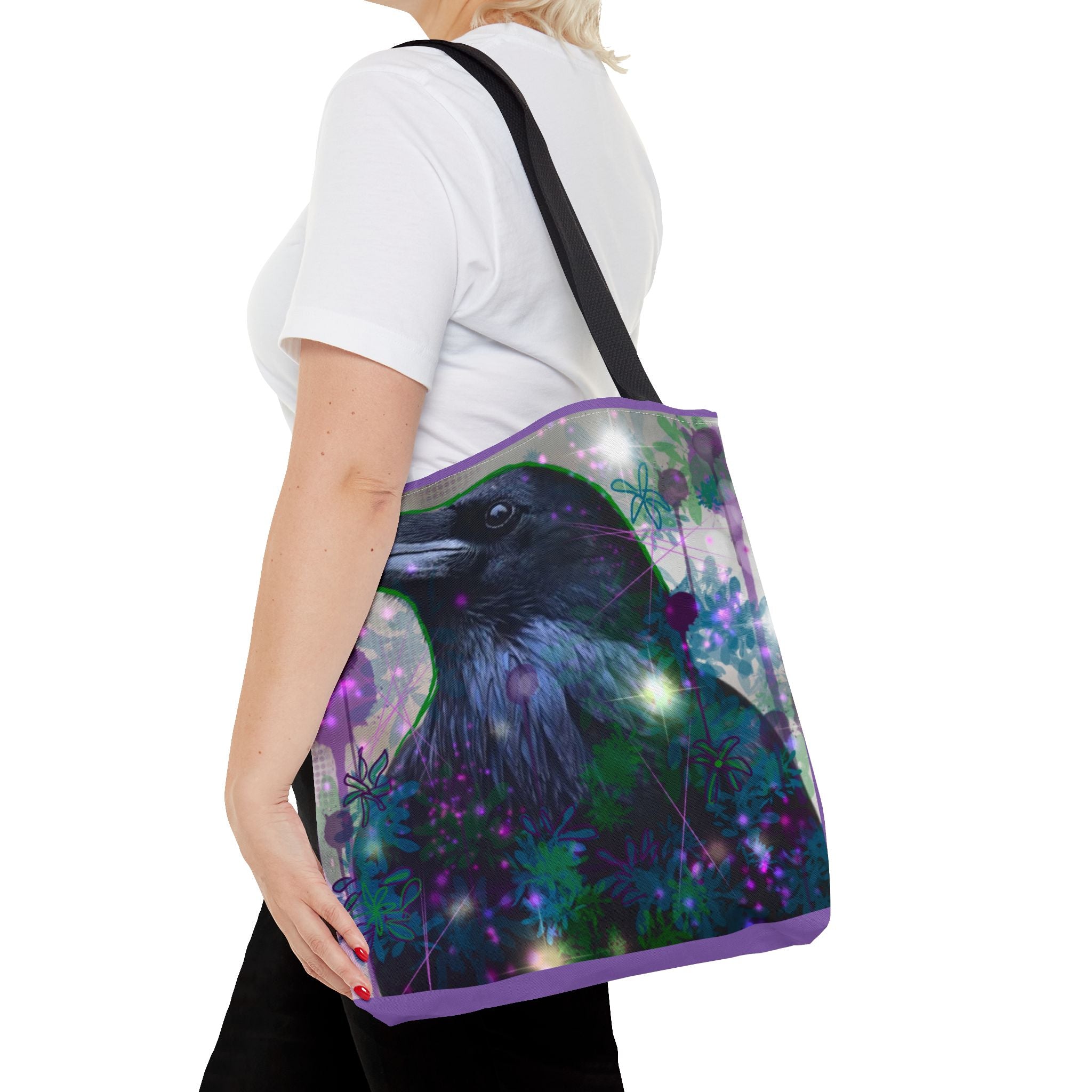 Mystical Raven Tote Bag - Eco-Friendly Design for Nature Lovers