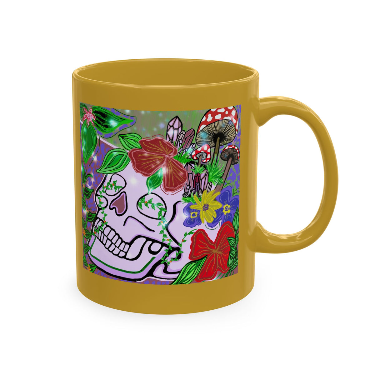 — Colorful Floral Day of the Dead Coffee Cup