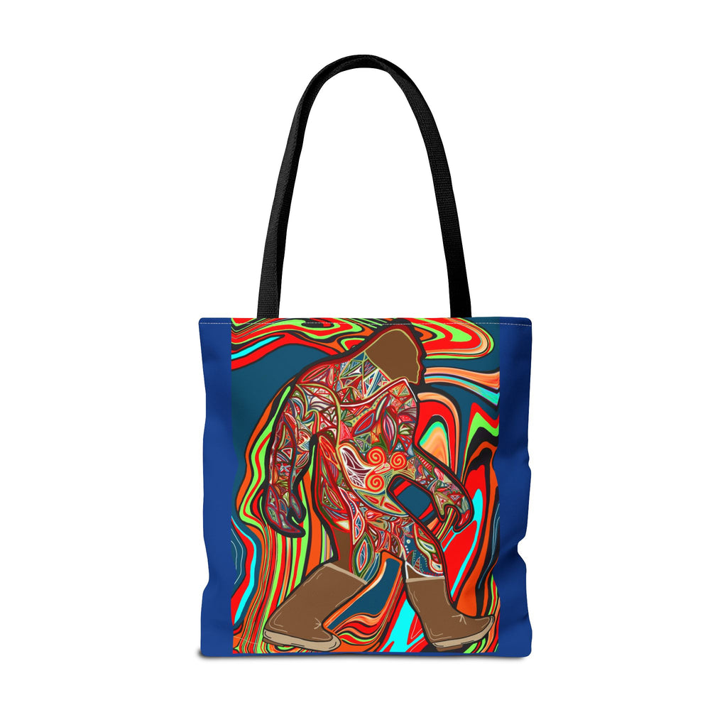 Colorful Bigfoot Tote Bag - Unique Art for Nature Lovers