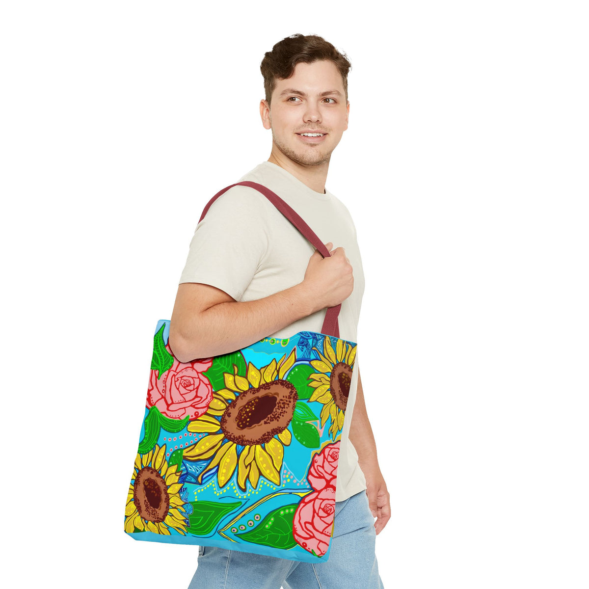 Sunflower & Rose Tote Bag