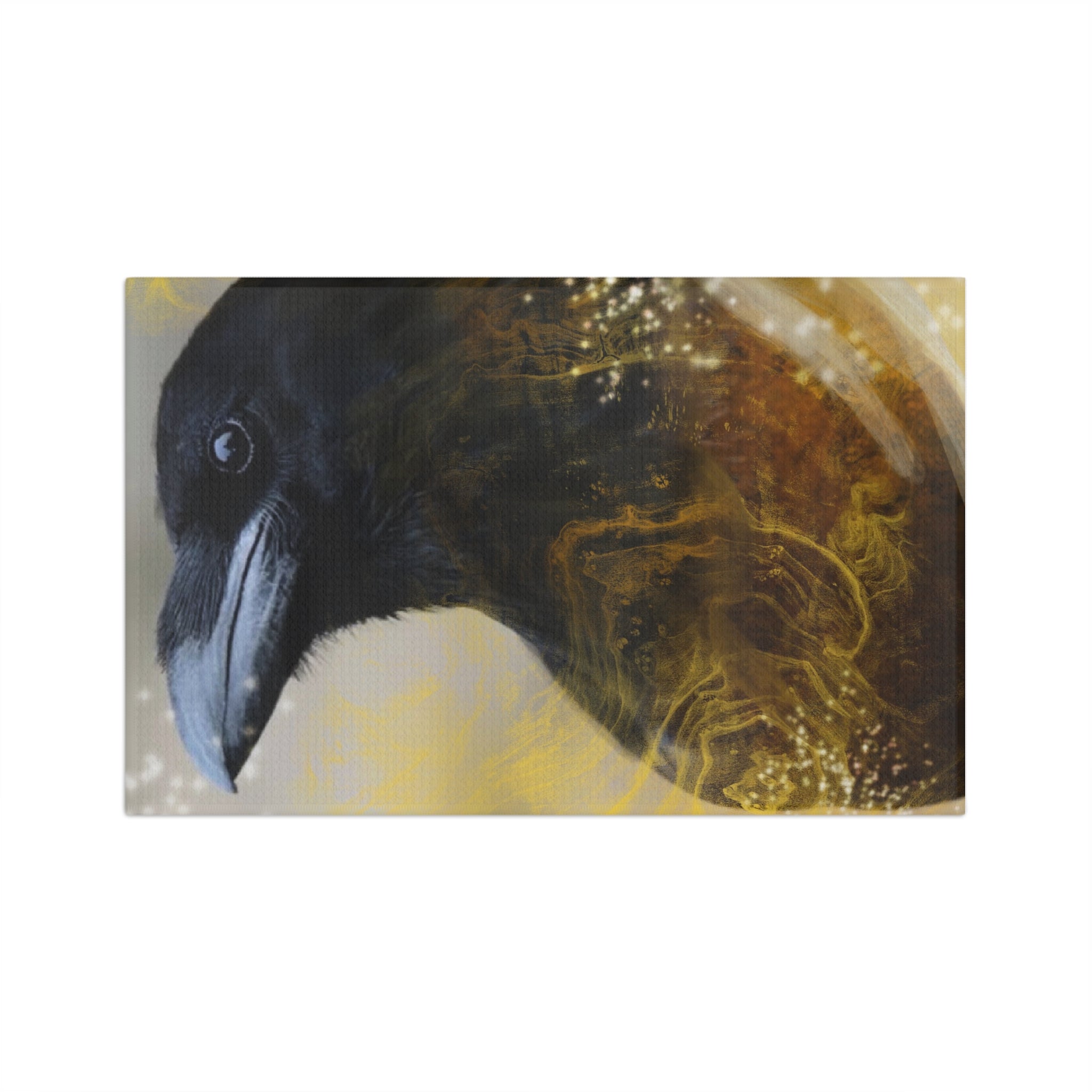 Mystical Black Crow Microfiber Kitchen Towel