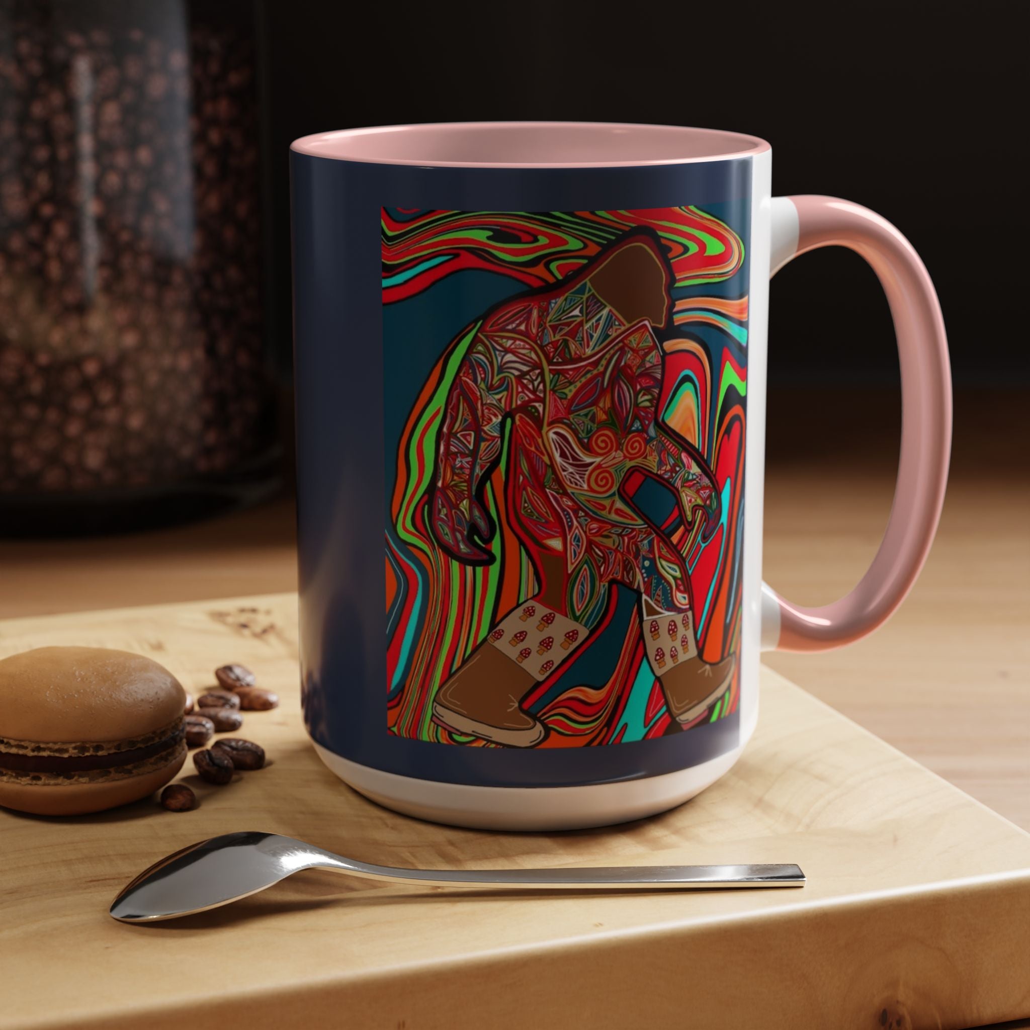 Bigfoot Wearing Mushroom Boots Coffee Mug