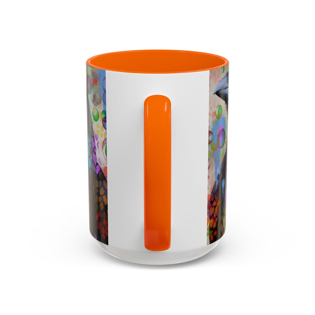 Crow Art Coffee Mug — Colorful Raven Accent Mug (11/15oz)