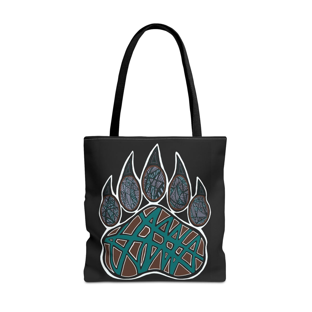 Bear Paw Abstract Art Tote Bag
