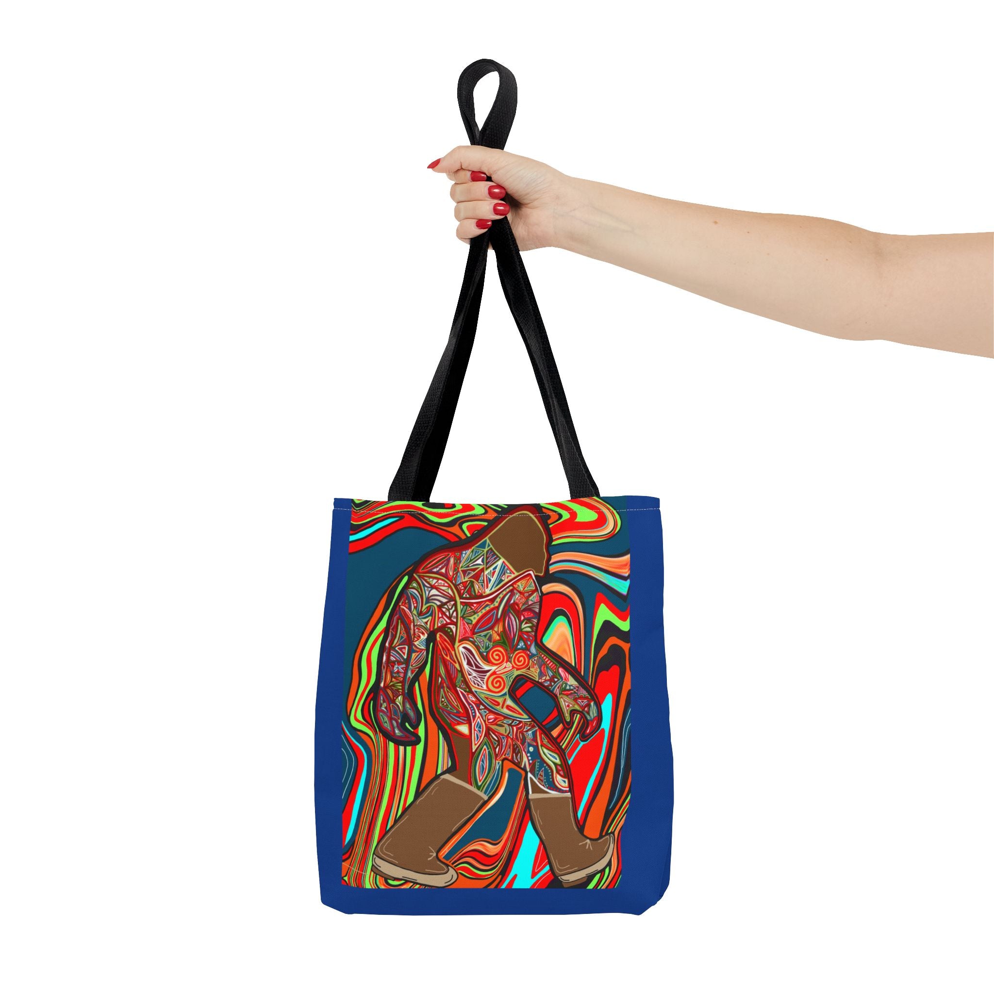 Colorful Bigfoot Tote Bag - Unique Art for Nature Lovers