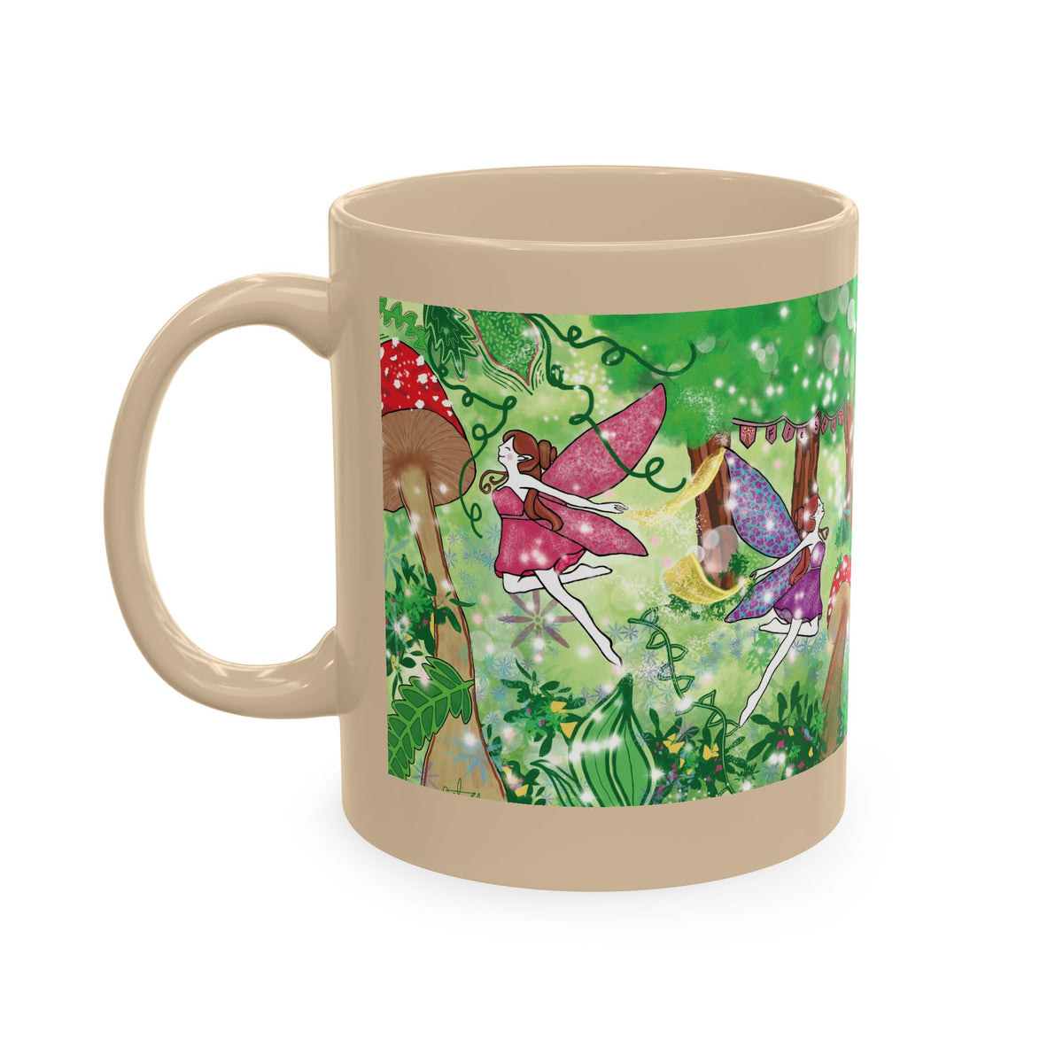 Enchanted Mushroom Fairy Ceramic Mug