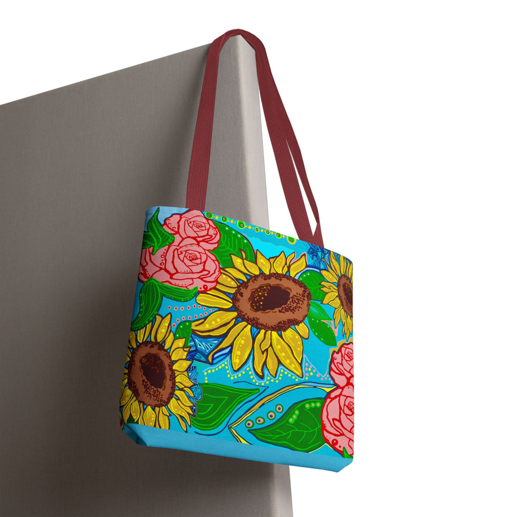 Sunflower & Rose Tote Bag