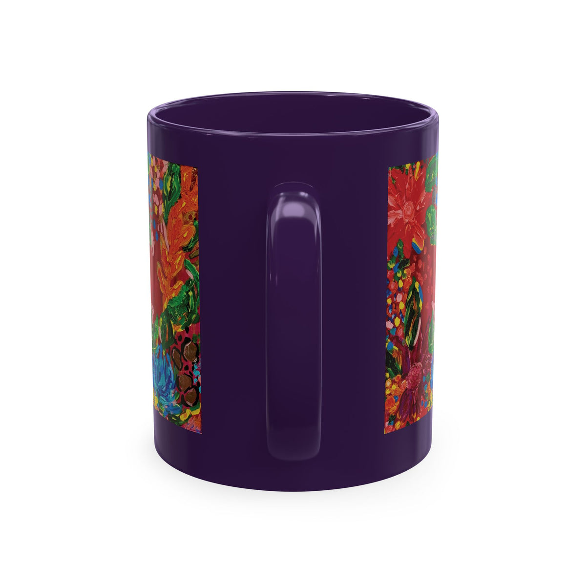 Floral Fiesta Ceramic Mug — Colorful Garden Art Coffee Cup