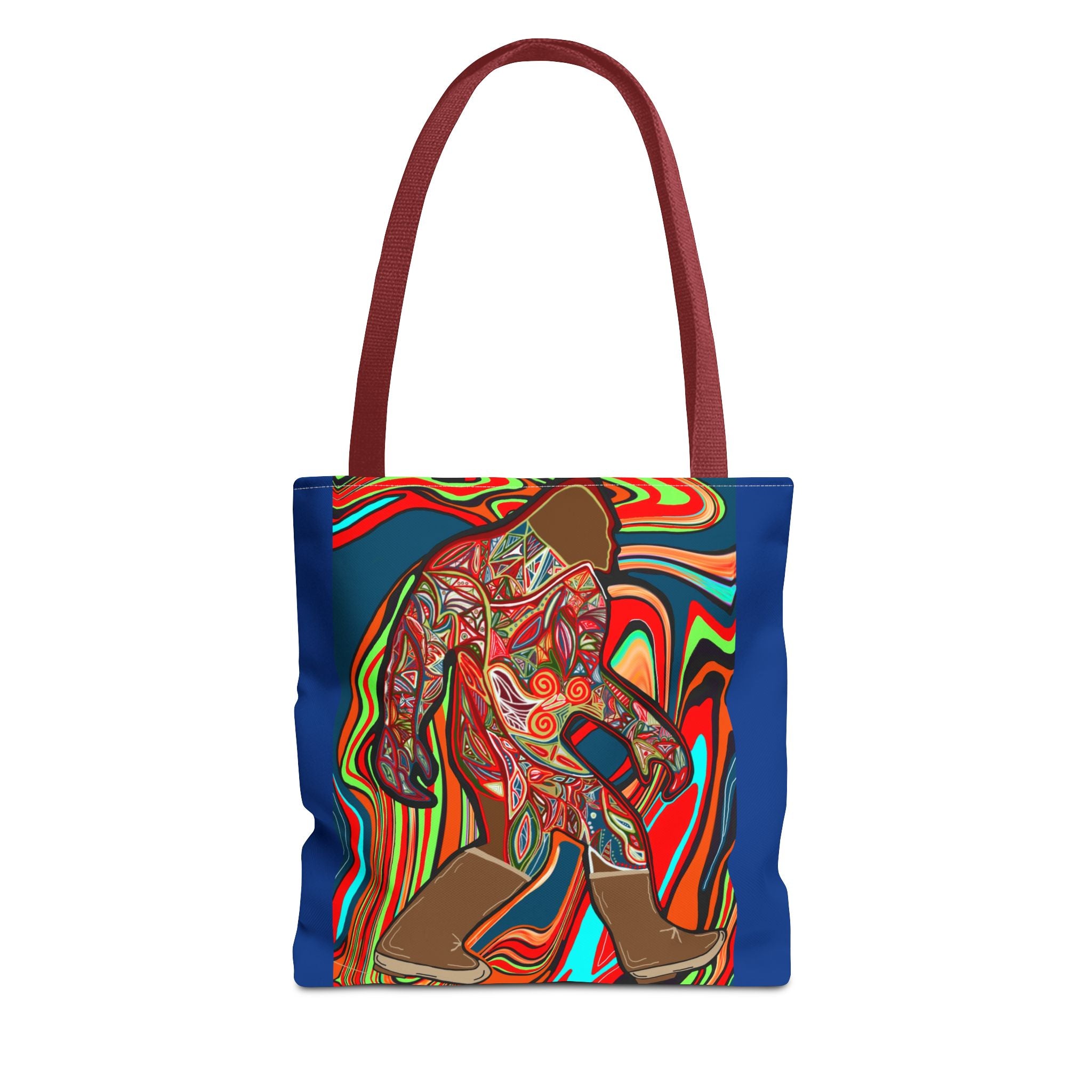 Colorful Bigfoot Tote Bag - Unique Art for Nature Lovers