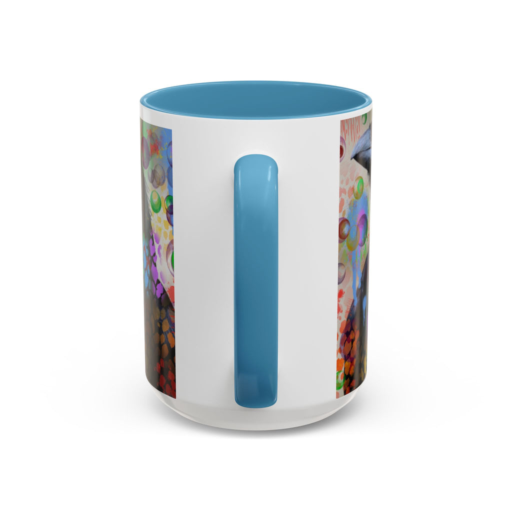 Crow Art Coffee Mug — Colorful Raven Accent Mug (11/15oz)