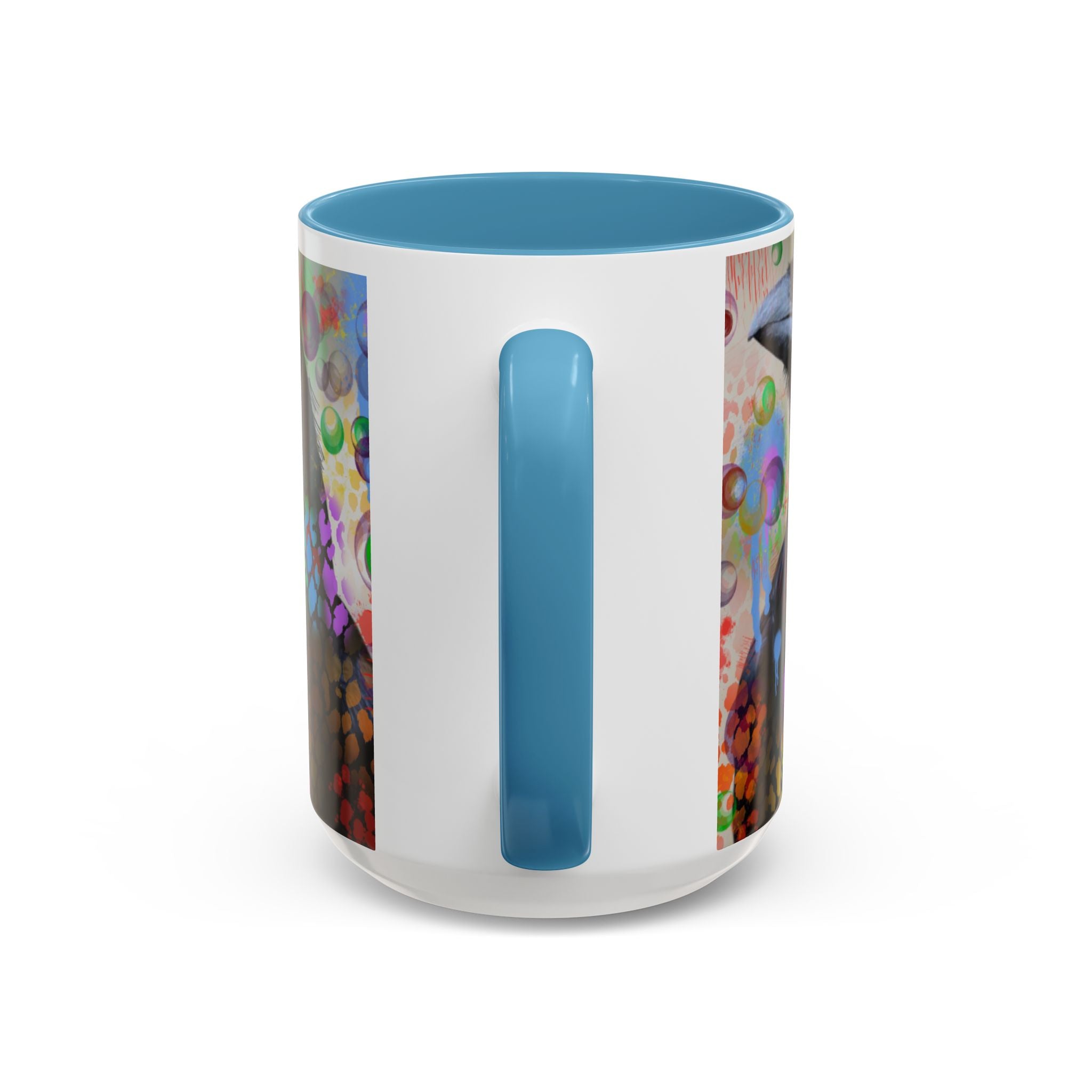 Crow Art Coffee Mug — Colorful Raven Accent Mug (11/15oz)