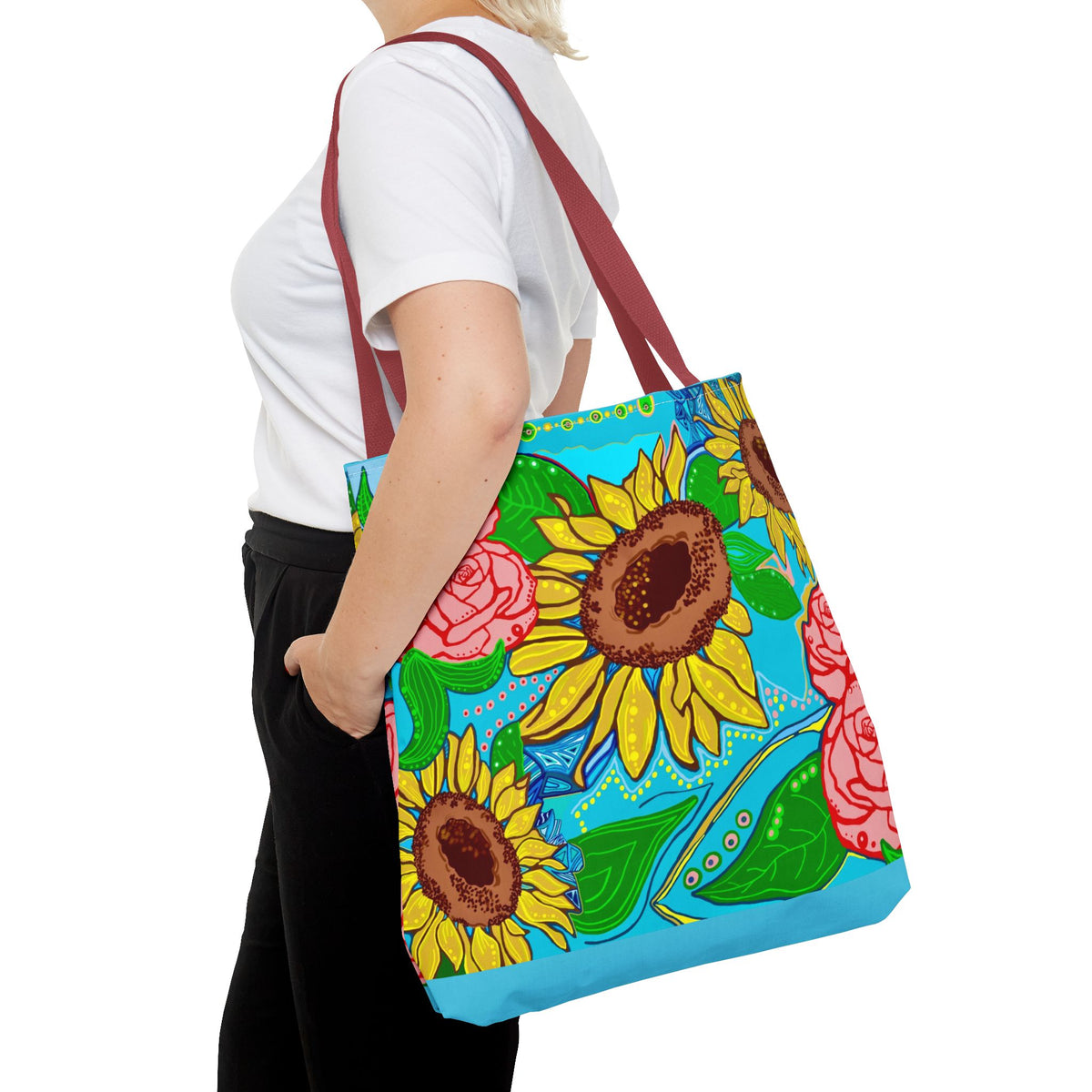 Sunflower & Rose Tote Bag