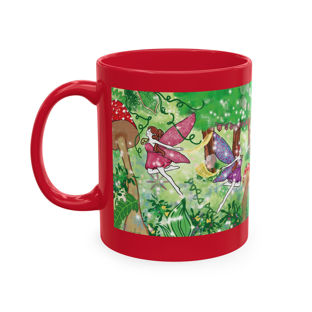 Enchanted Mushroom Fairy Ceramic Mug