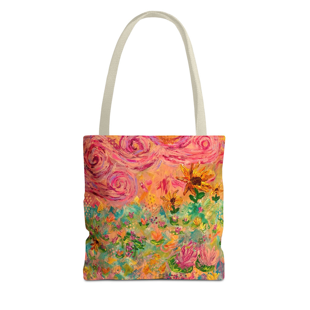 Floral Art Tote Bag — Colorful Impressionist Garden Print