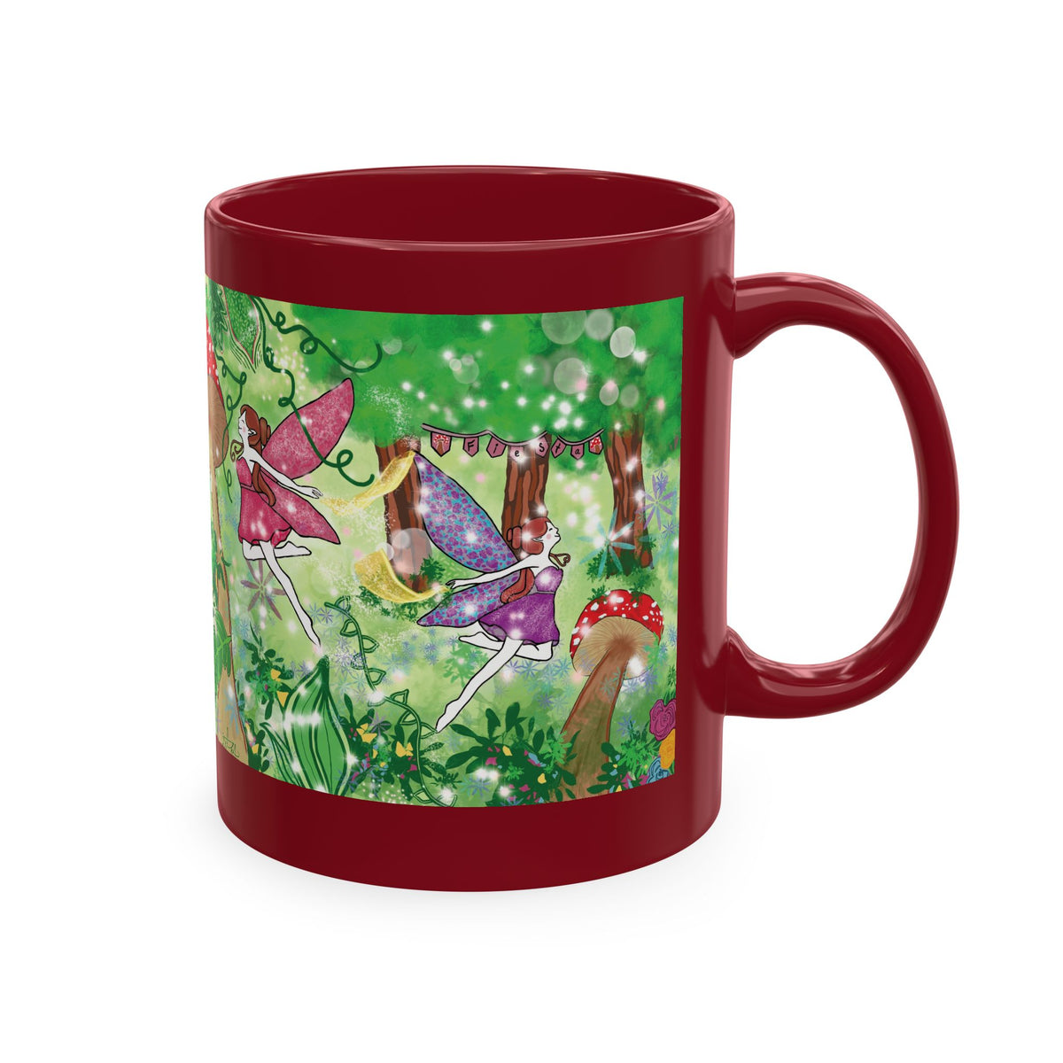 Enchanted Mushroom Fairy Ceramic Mug
