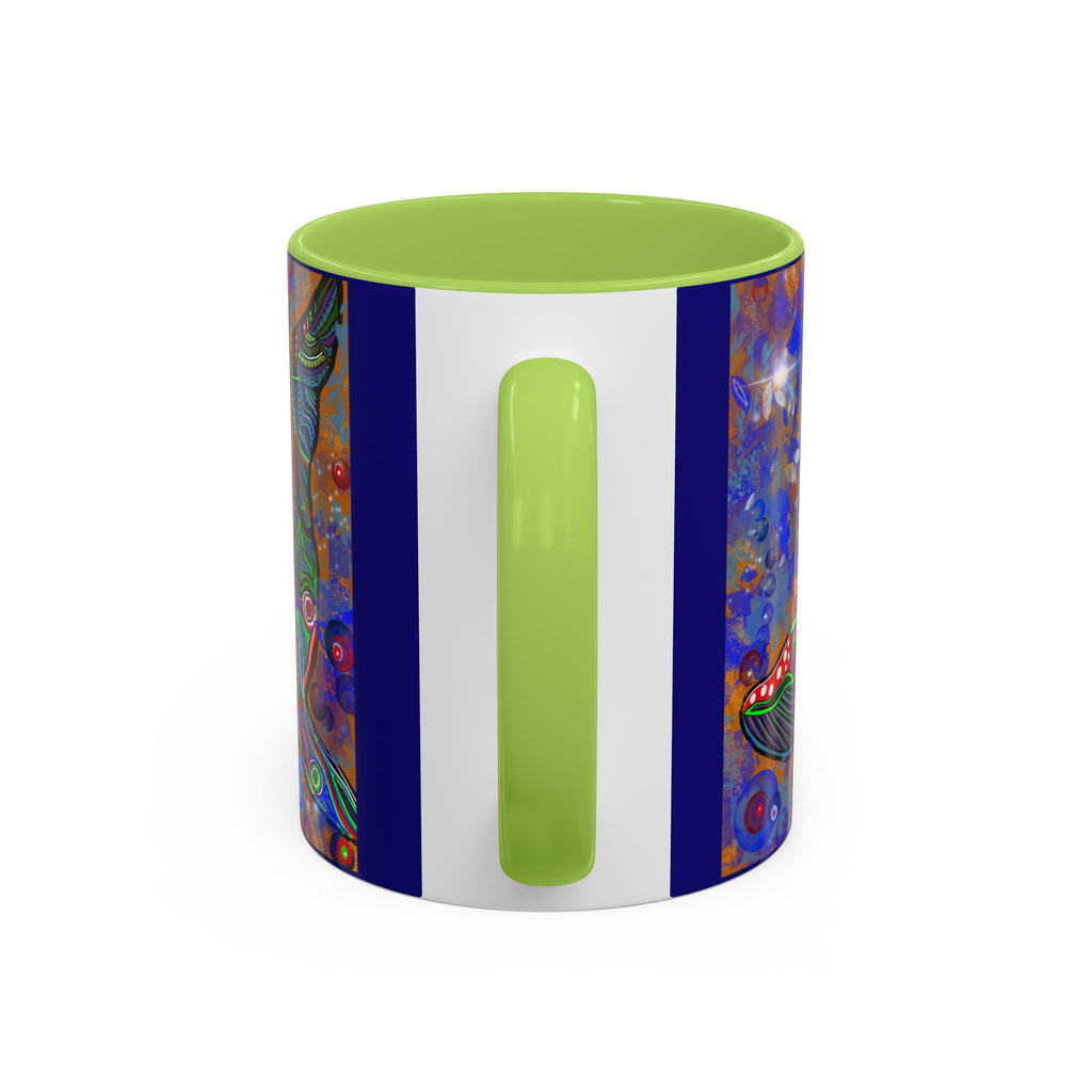 Colorful Whale Accent Coffee Mug