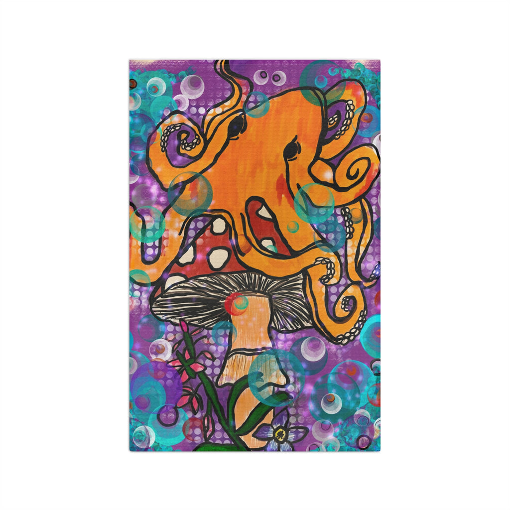 Octopus & Mushroom Microfiber Tea Towel