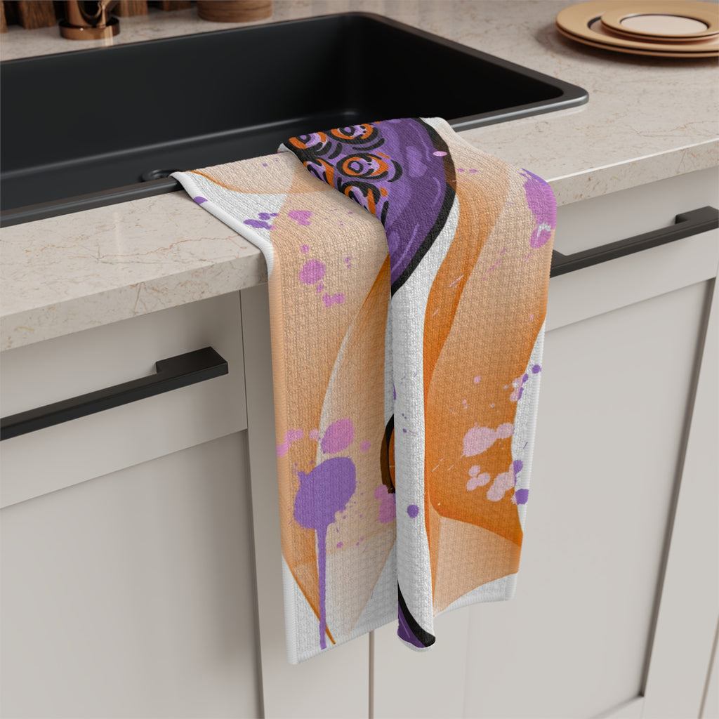 Purple Octopus Tentacle Microfiber Tea Towel —