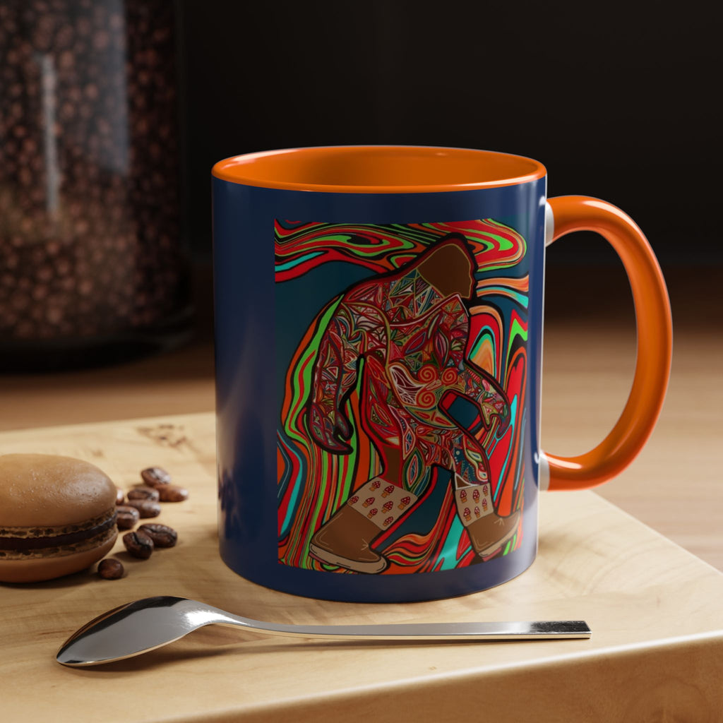 Bigfoot Wearing Mushroom Boots Coffee Mug