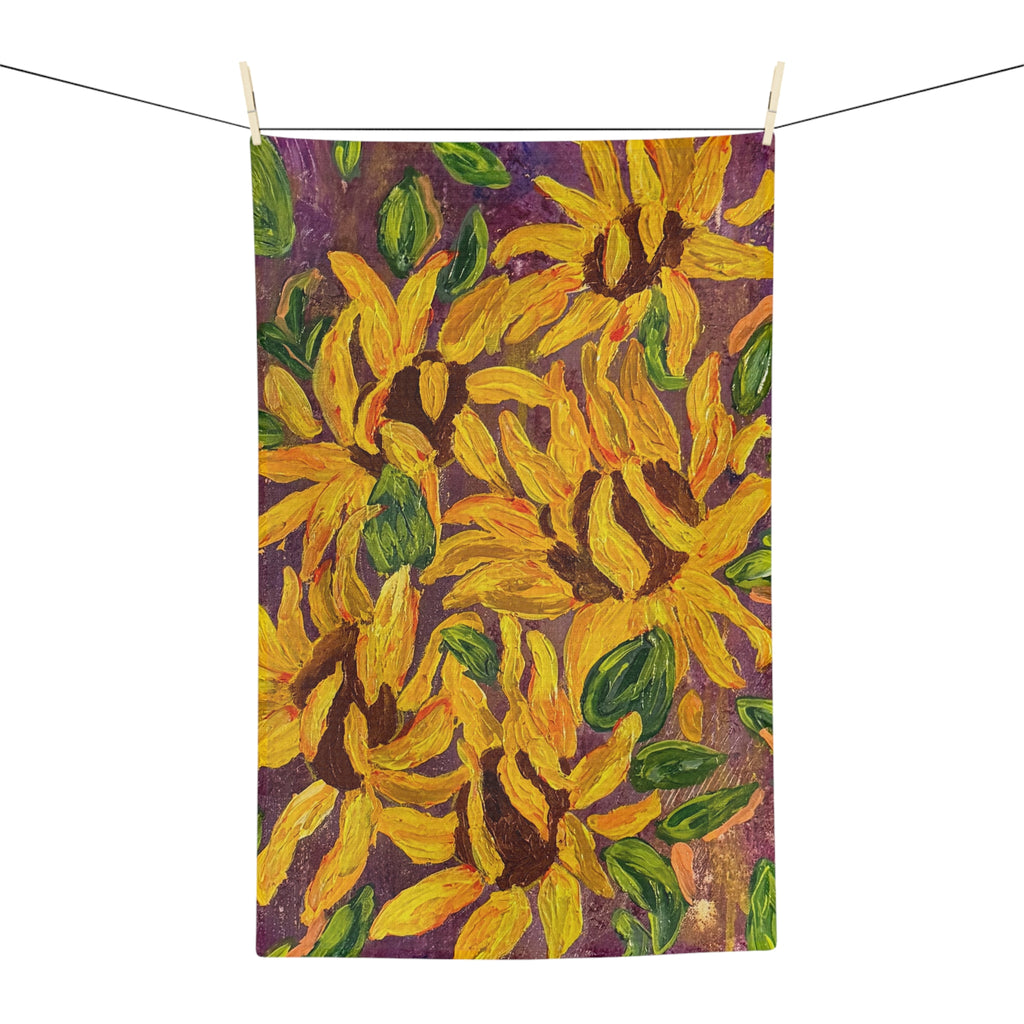 Sunflower Brushstroke Tea Towel
