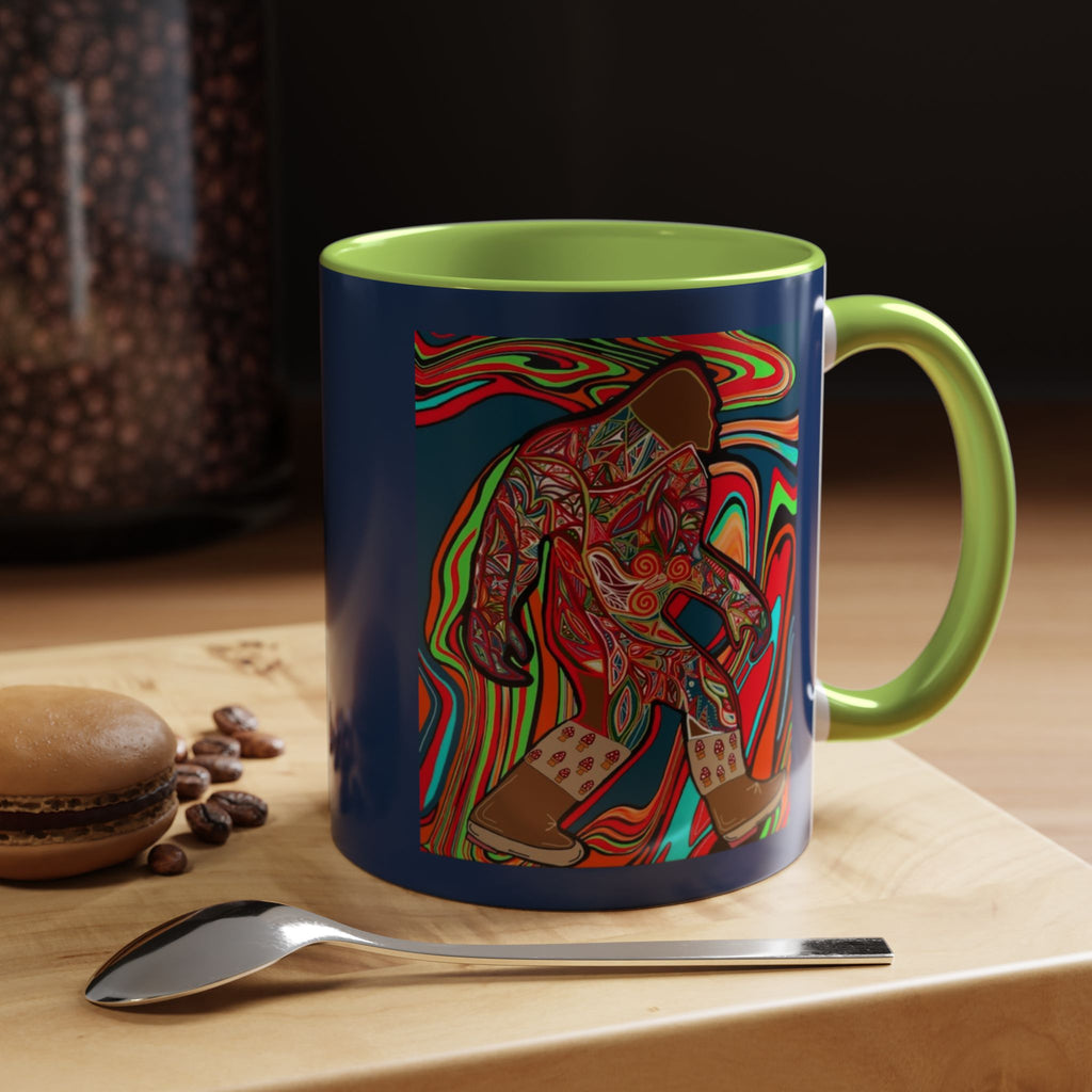 Bigfoot Wearing Mushroom Boots Coffee Mug