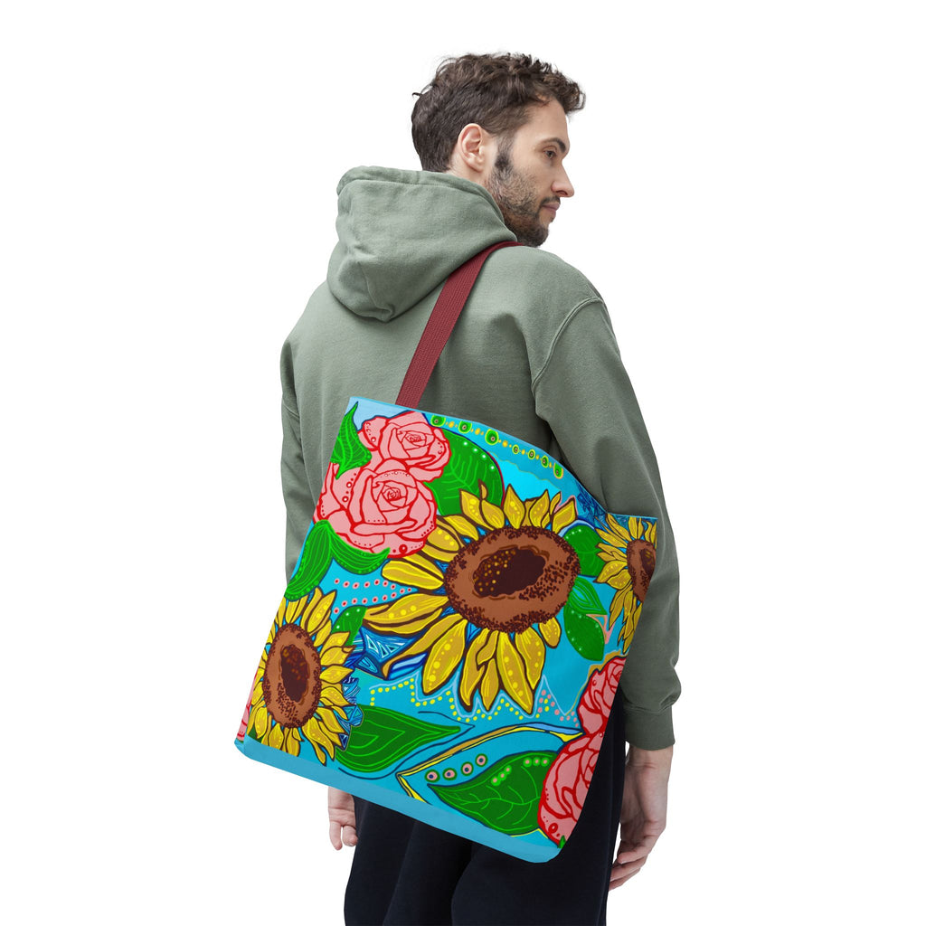 Sunflower & Rose Tote Bag