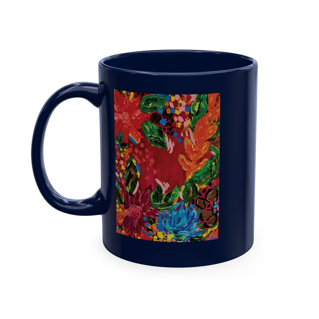 Floral Fiesta Ceramic Mug — Colorful Garden Art Coffee Cup