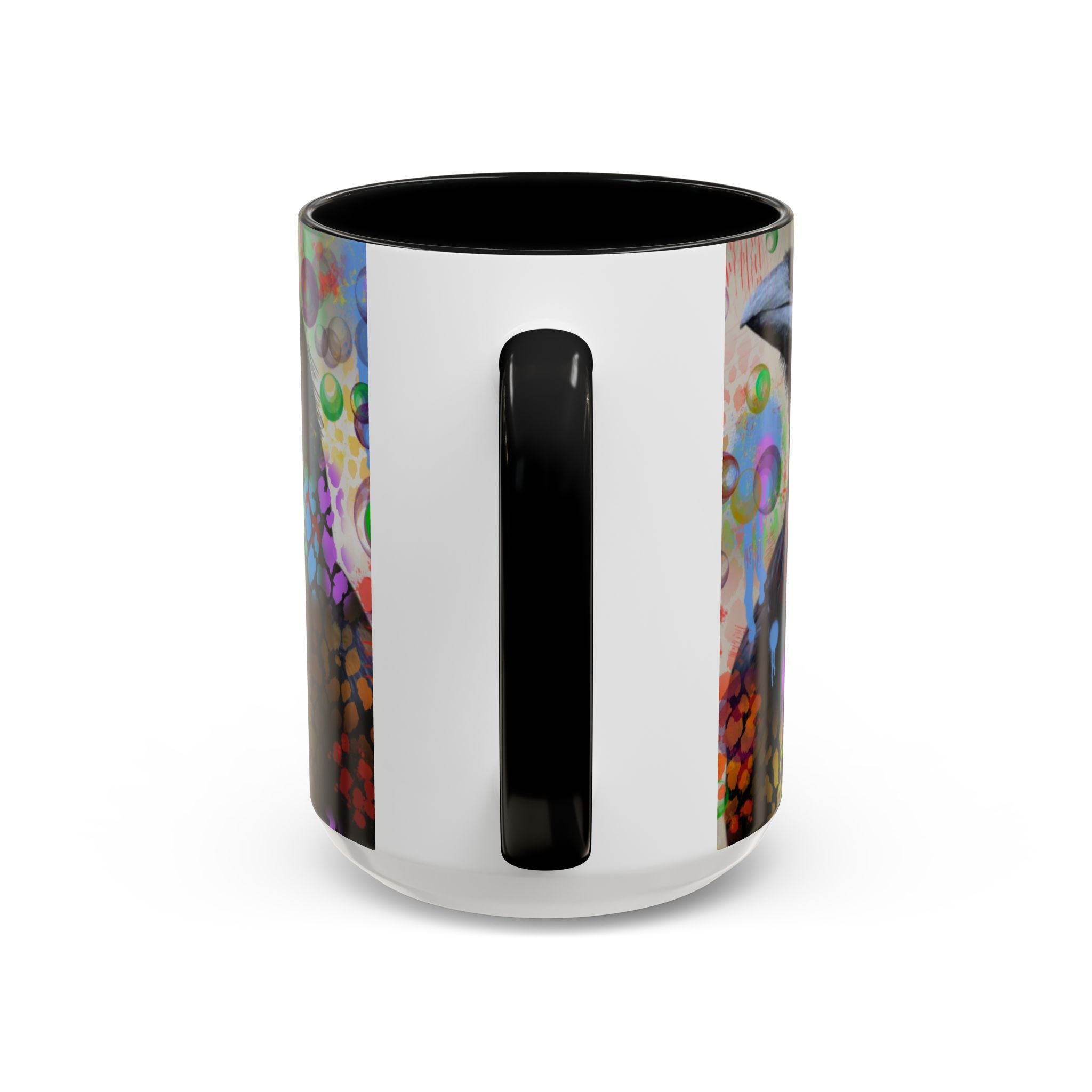 Crow Art Coffee Mug — Colorful Raven Accent Mug (11/15oz)