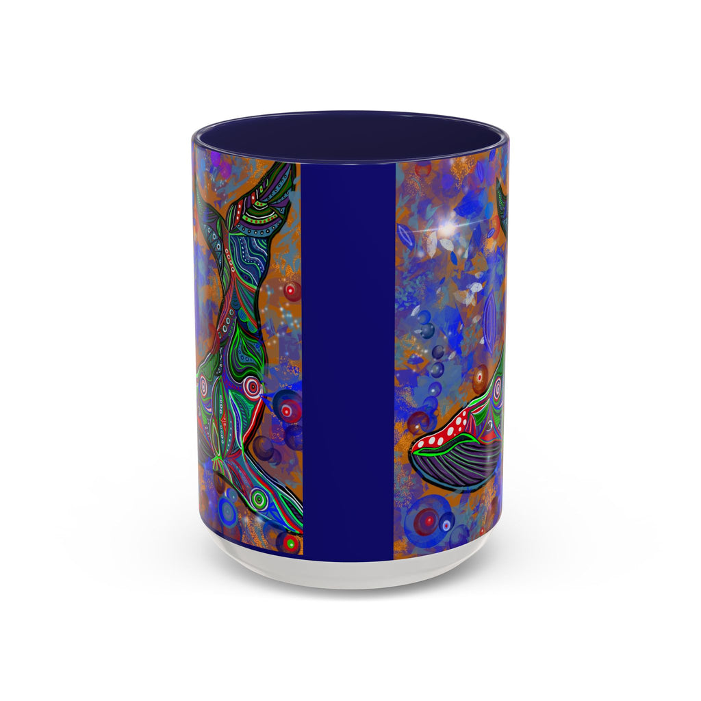Colorful Whale Accent Coffee Mug