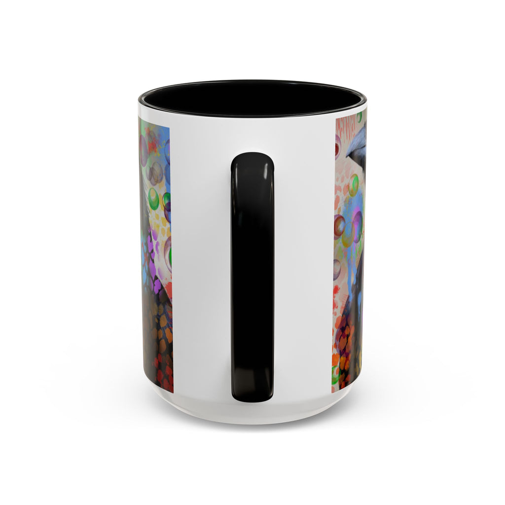 Crow Art Coffee Mug — Colorful Raven Accent Mug (11/15oz)