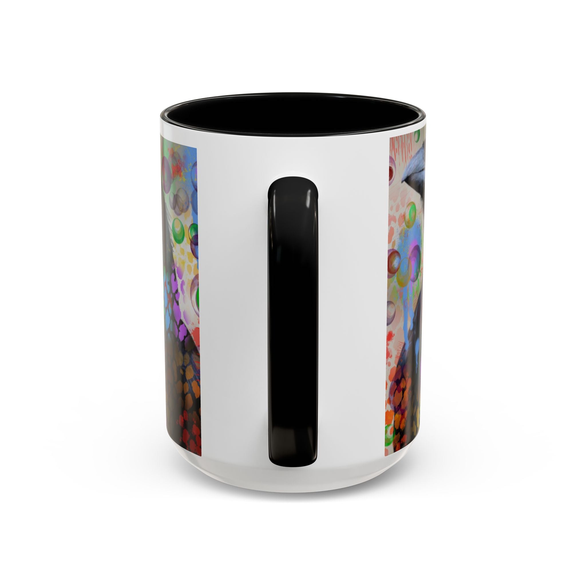 Crow Art Coffee Mug — Colorful Raven Accent Mug (11/15oz)