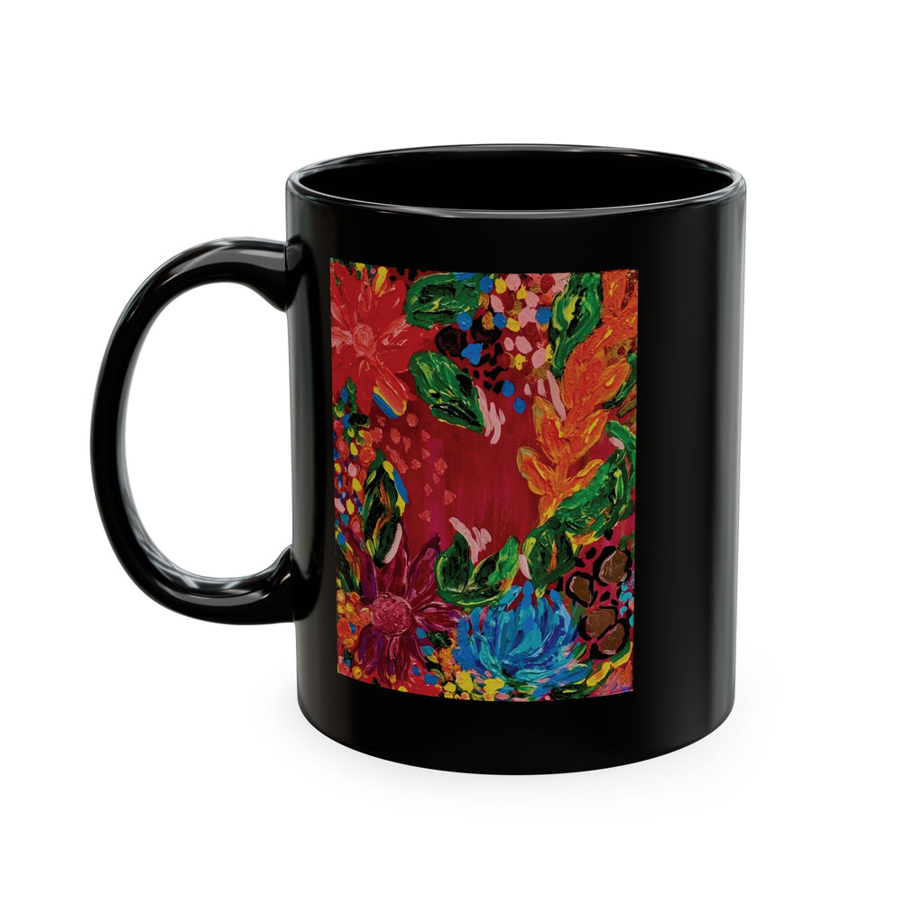 Floral Fiesta Ceramic Mug — Colorful Garden Art Coffee Cup