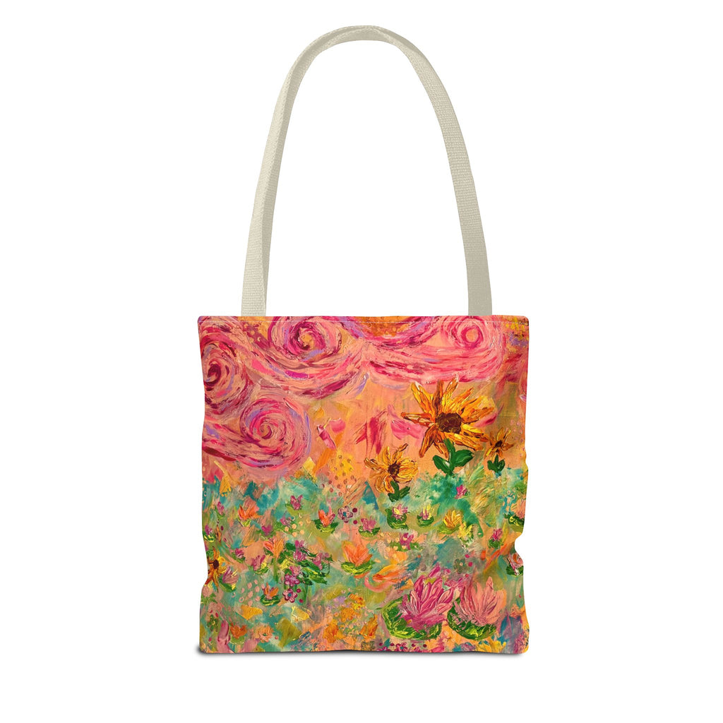 Floral Art Tote Bag — Colorful Impressionist Garden Print