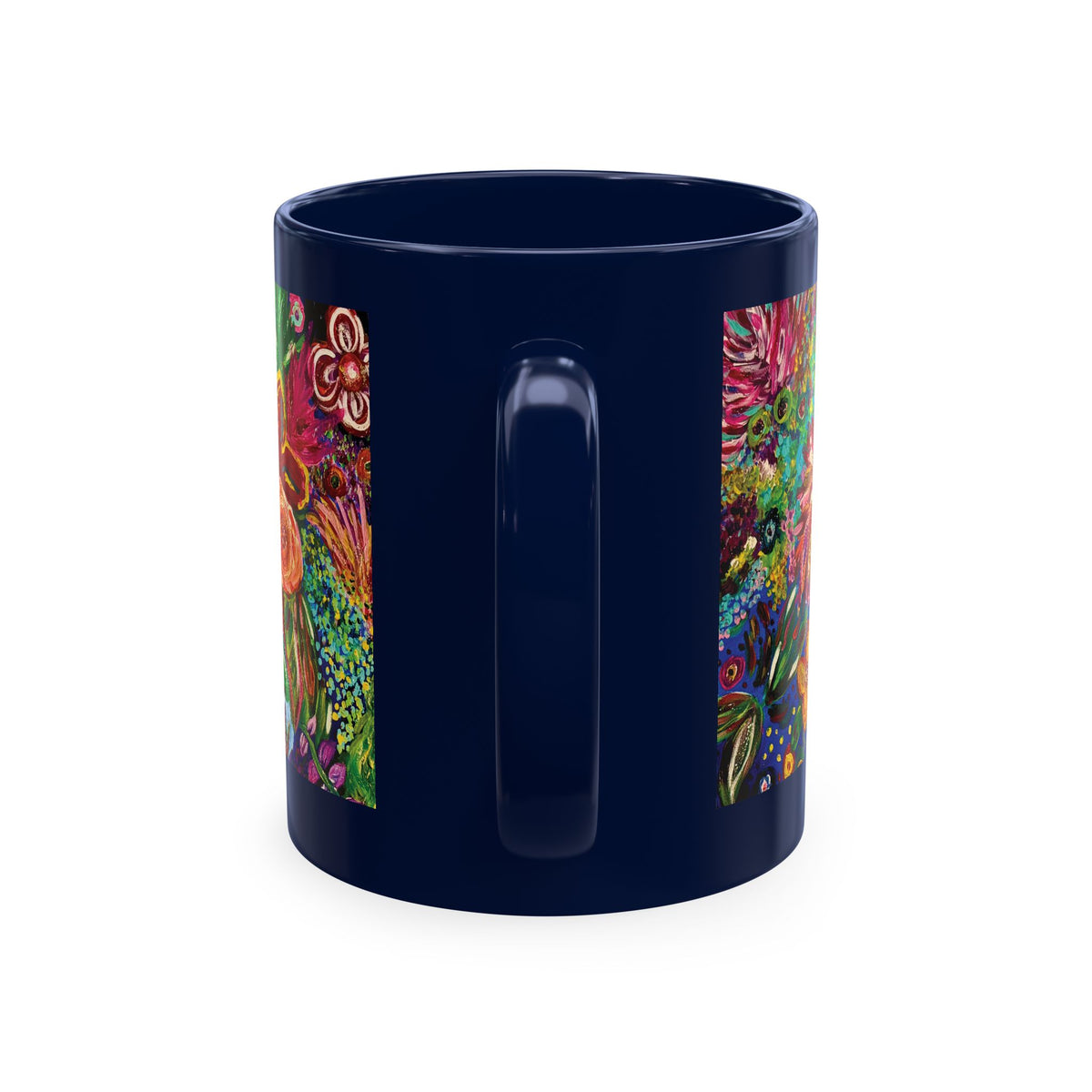 Vibrant Floral Garden Art Coffee Cup