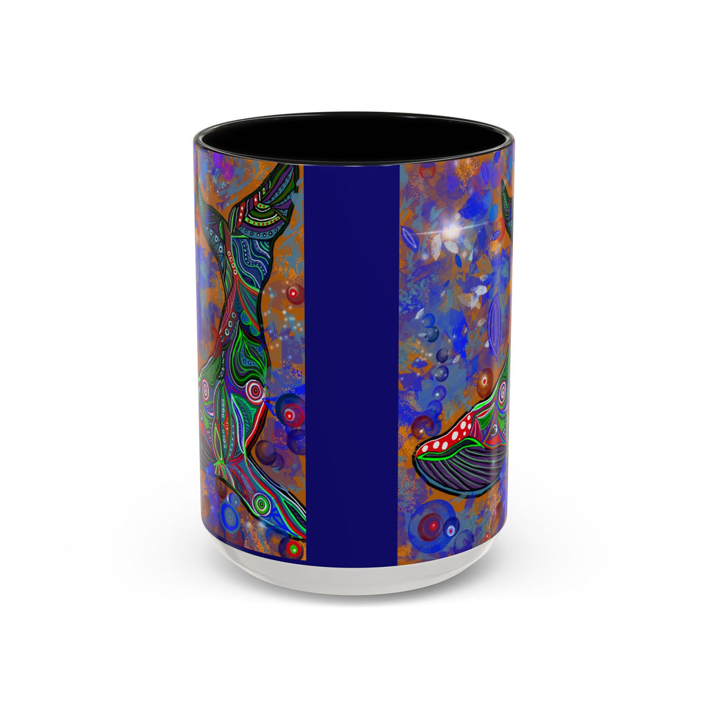 Colorful Whale Accent Coffee Mug