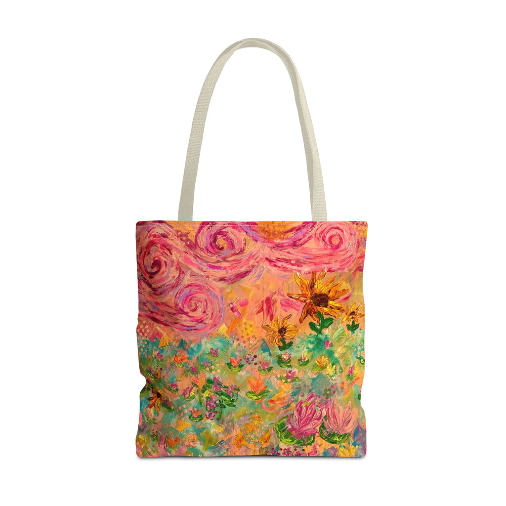 Floral Art Tote Bag — Colorful Impressionist Garden Print