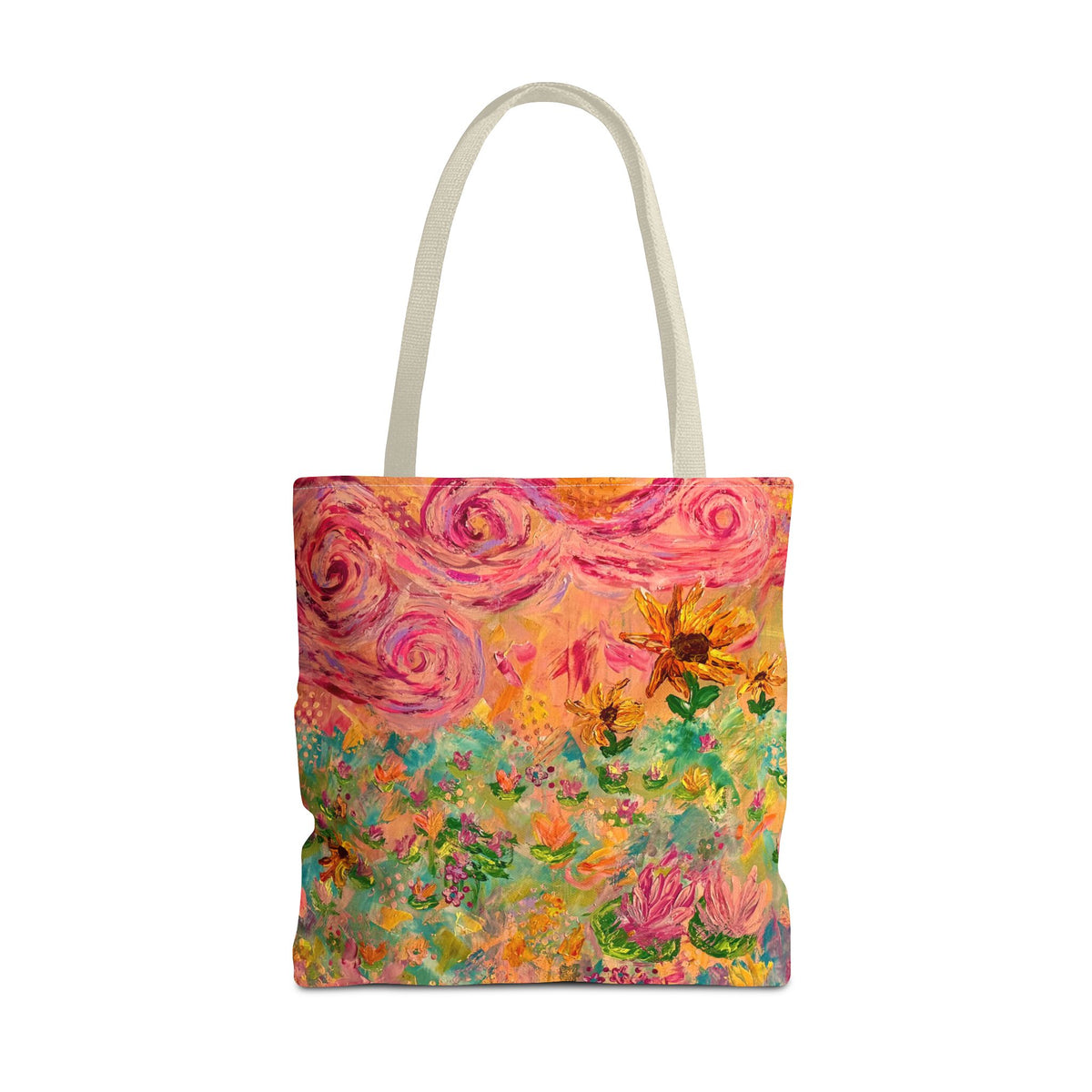 Floral Art Tote Bag — Colorful Impressionist Garden Print