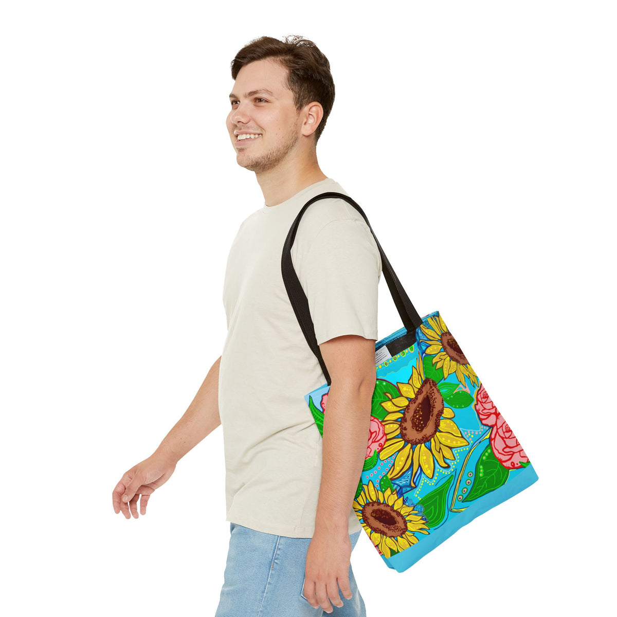 Sunflower & Rose Tote Bag