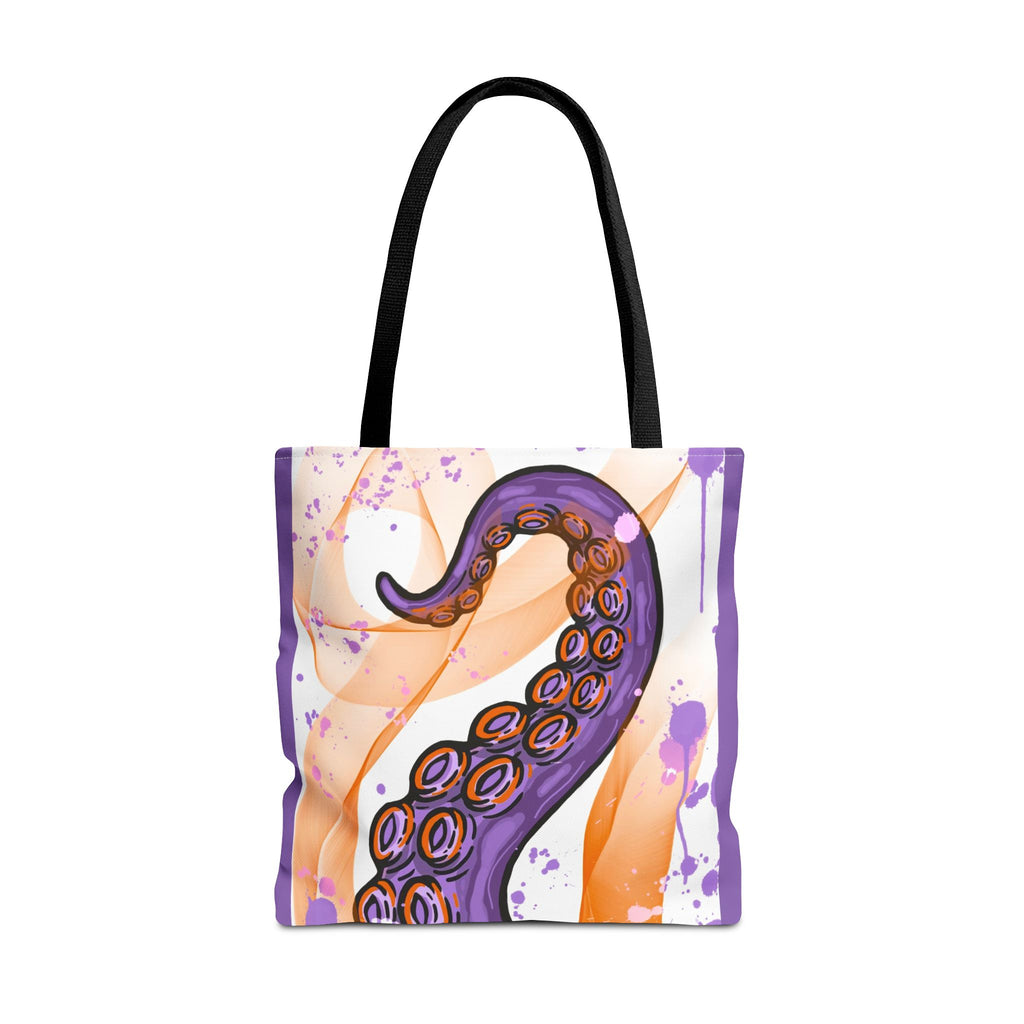 Vibrant Tentacle Art Tote Bag - Unique Purple Design for Ocean Lovers
