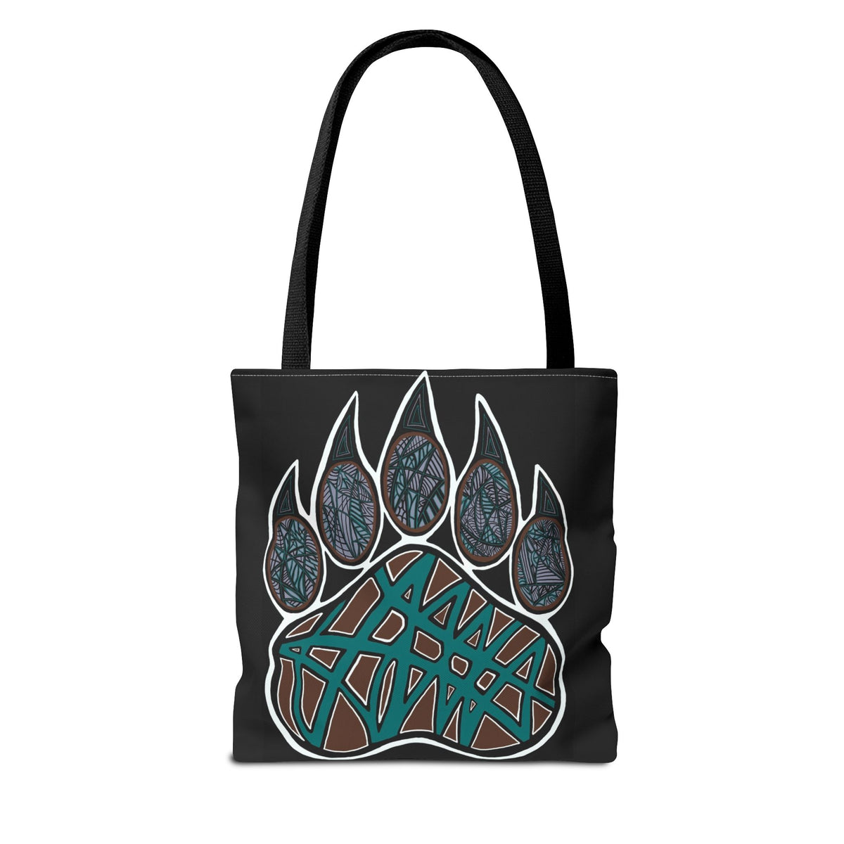 Bear Paw Abstract Art Tote Bag