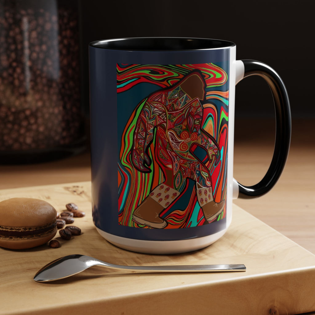 Bigfoot Wearing Mushroom Boots Coffee Mug