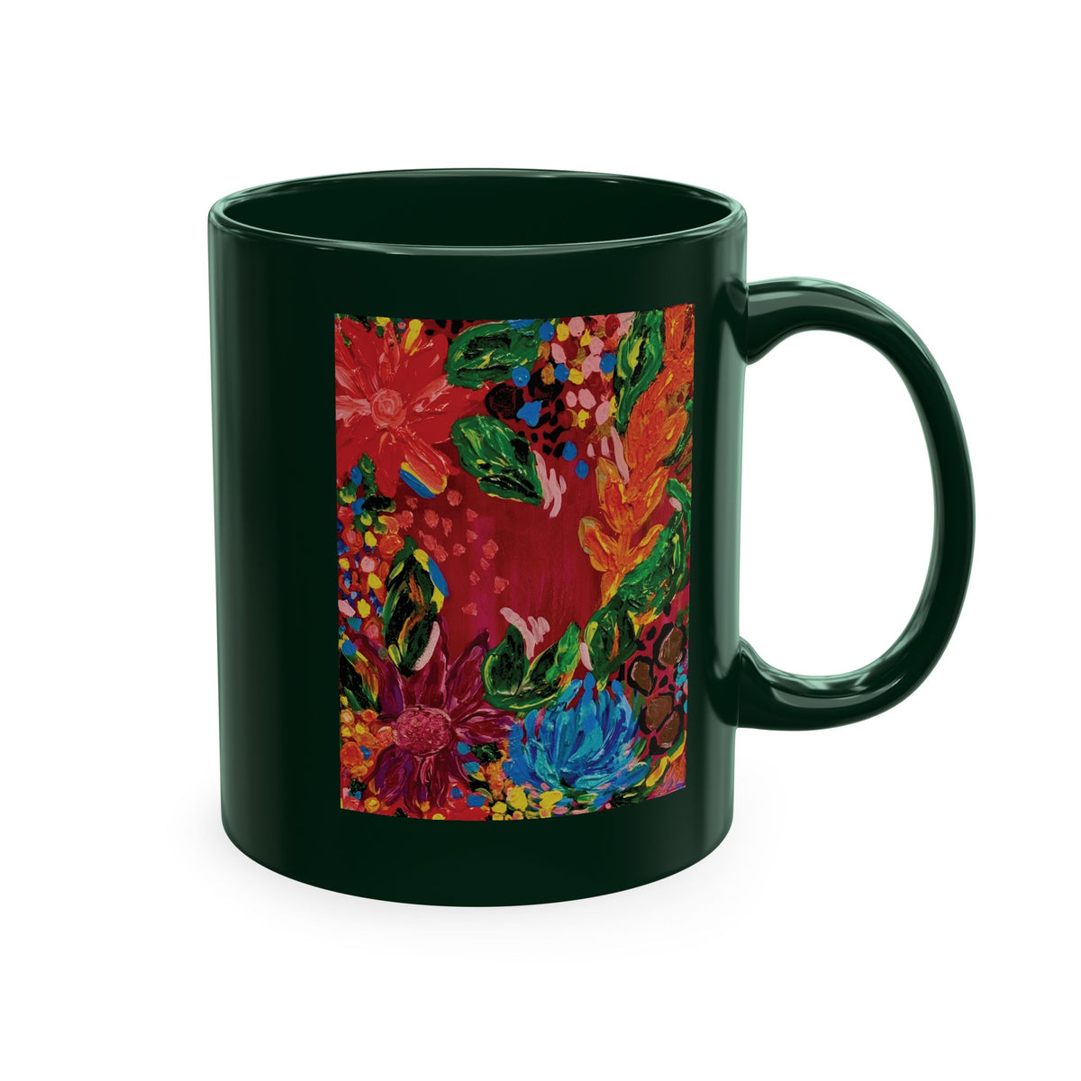 Floral Fiesta Ceramic Mug — Colorful Garden Art Coffee Cup