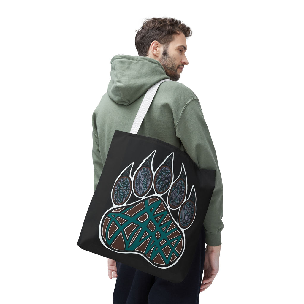 Bear Paw Abstract Art Tote Bag