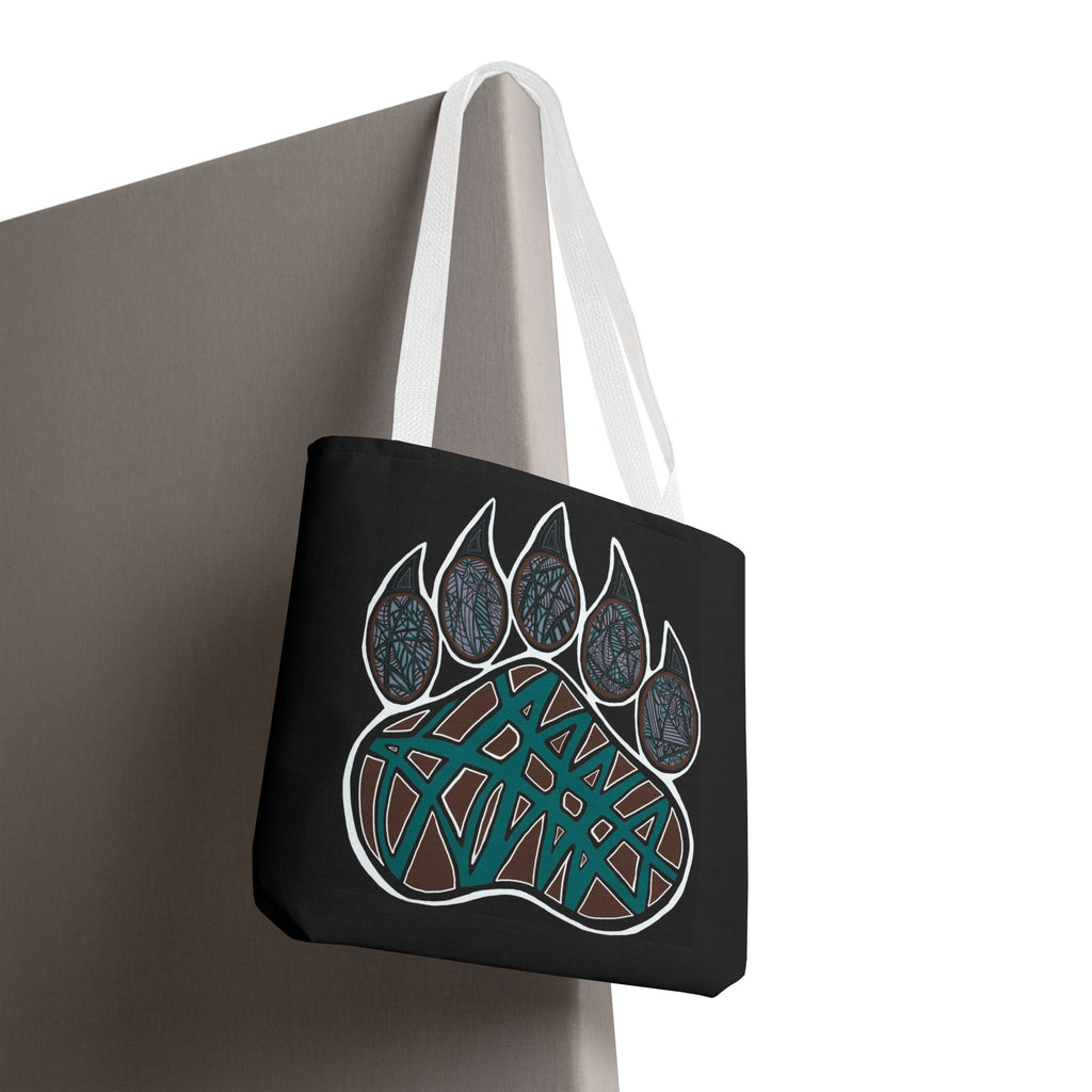 Bear Paw Abstract Art Tote Bag